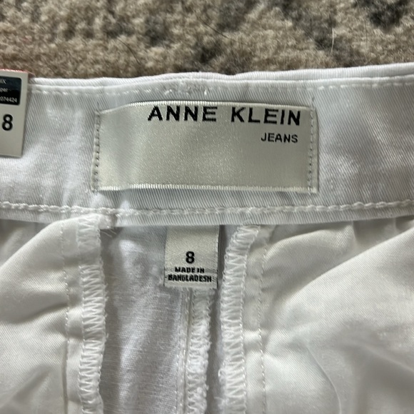 Size 8 Anne Klein Jeans White Chino Shorts - Picture 7 of 7